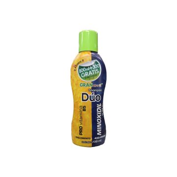 shampoo gran natural duo minoxidil ultra 5% 1100 ml *  crecimiento acelerado pro vitamina b5 1x15