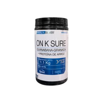 polvo on k sure guanabana-granada  sabor vainilla 1.100 kg  proteina de arroz 1x12 *