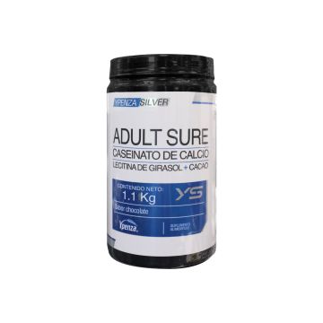 polvo adult sure  caceinato de calcio sabor chocolate 1.100 kg   lecitina de girasol + cacao 1x12 *