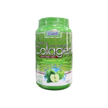 polvo colagen  reforzado sabor manzana verde para reconstituir  (formula mejorada) 1.100 kg*  colageno tipo ii  omega 3,6,9, vitaminas y hierro