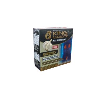 king majextic riñones, calculos renales, infecciones urinarias, hinchazon de pies y retencion de liquidos.  1x48* f1-30 tbs  500mg, f2-120 ml f3- 30 tbs