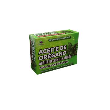 caps. aceite de orégano y aceite de semilla negra  80% de carvacol c/30 700 mg*