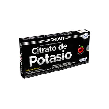 amp. citrato de potasio  solución ingerible c/10 amp. de 10 ml c/u.  sabor manzana roja