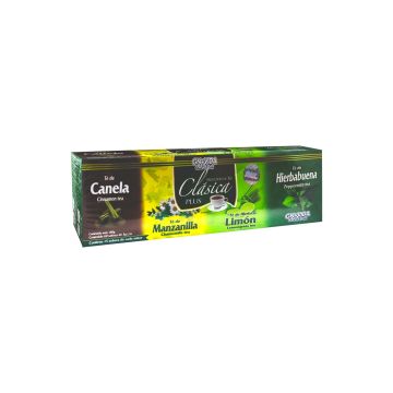 te clasico c/60 canela, manzanilla, limon y hierbabuena