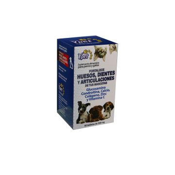 tbs. fortalece huesos, dientes y articulaciones  sabor pollo c/60 500 mg 1x120 *  glucosamina, condroitina, calcio, colageno, zinc, vitamina c.