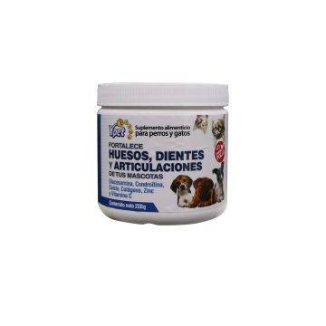 polvo fortalece huesos, dientes y articulaciones  sabor pollo 220 grs glucosamina, condroitina, calcio, colageno, zinc, vitamina c.