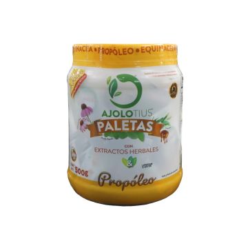 paleta ajolotius c/ extractos herbales y propoleo c/50 pz (vitrolero) 1x24 ieps 8%