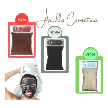 Kit Arcillas Cosméticas Sial Verde Roja Negra Para Piel Mixta