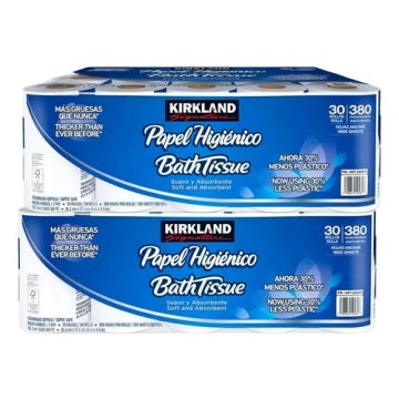 2 Pack Papel Higiénico Kirkland 30 Rollos
