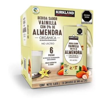 Caja Bebida Almendras Orgánica Vainilla Kirkland 6p 946mlc/u