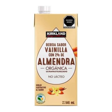 Bebida De Almendra Orgánica Sabor Vainilla Kirkland 946 Ml Sin Azucar