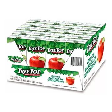 Jugo De Manzana Tree Top 20 Juguitos 200ml Sin Azucar Extra