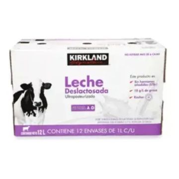 Caja Leche Deslactosada 12 Lt Kirkland Kosher