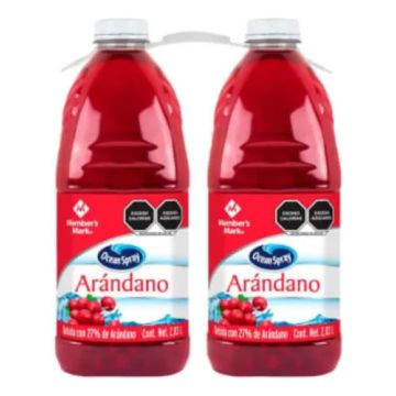 Ocean Spray Bebida Arándano Members Mark 2 Botellas De 2.84l