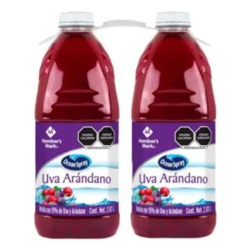 2 Pack Jugo Arándano-uva Member's Mark Ocean Spray De 2.83 L
