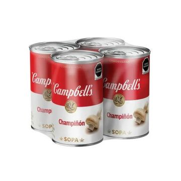 Crema De Champiñones Campbell's 4 Pzas De 735g