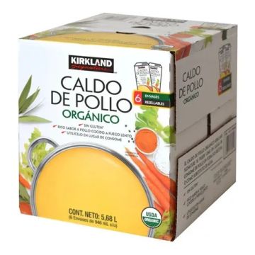 Caldo De Pollo Orgánico, 6 Pzas De 946ml, Kirkland Signature