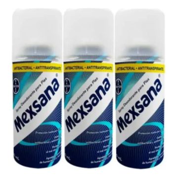 Talco Spray Para Pies Paquete 3 Piezas Mexsana 