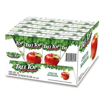 Jugo De Manzana Tree Top 20 Juguitos 200ml Sin Azucar Extra