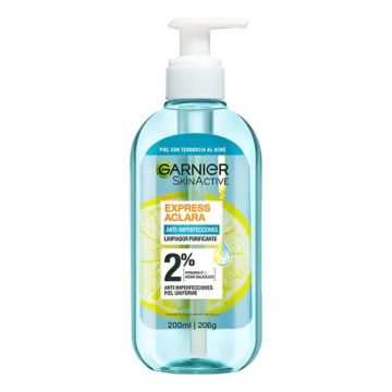 Garnier Express Aclara Limpiador - Vit. C Y Ácido Salicílico Acneica Día/noche