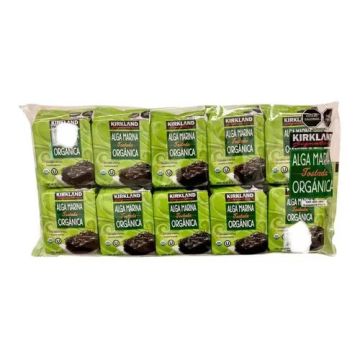 10 Bolsas Alga Marina Organica Tostada Kirkland Signature
