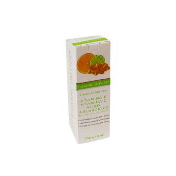 CREMA FACIAL C/ VIT E" Y VIT "C" Y ACIDO HIALURONICO 113GR.