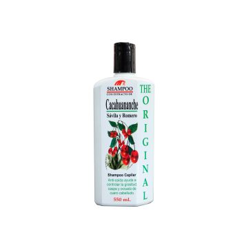 SHAMPOO CON EXTRACTO DE CACAHUANANCHE, SÁVILA Y ROMERO 550ML.