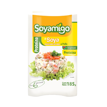 SOYAMIGO ALIMENTO DE SOYA SABOR POLLO 185GR.
