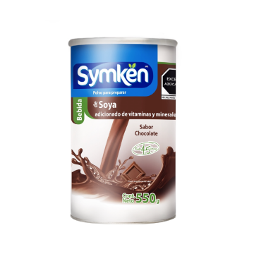SYMKEN POLVO PARA PREPARAR BEBIDA DE SOYA BOTE SABOR CHOCOLATE 550G