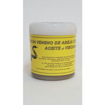 POMADA VENENO DE ABEJA CON ACEITE DE VIBORA C/120GR.