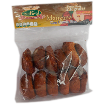 PANECILLOS INTEGRALES SIN AZUCAR DE MANZANA CON CIRUELA PASA