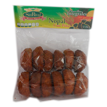 PANECILLOS INTEGRALES SIN AZUCAR DE NOPAL CON PIÑA