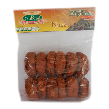 PANECILLOS INTEGRALES SIN AZUCAR DE NUEZ