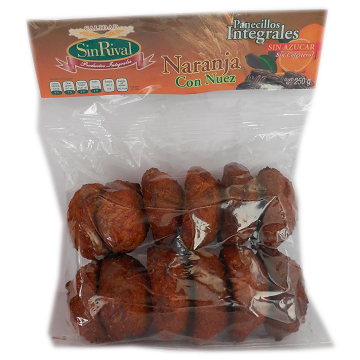 PANECILLOS INTEGRALES SIN AZUCAR DE NARANJA CON NUEZ