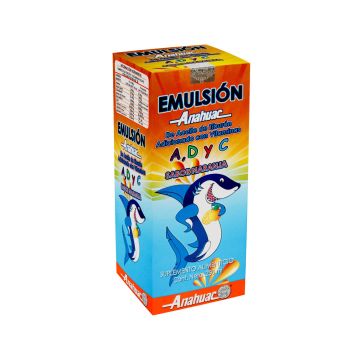 EMULSION DE ACEITE DE TIBURON ADICIONADO C/ VIT A,D Y C SABOR NARANJA 250ML.