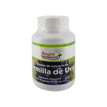 CAPS. DE EXTRACTO DE SEMILLA DE UVA ORGANICA C/90 DE 500MG.