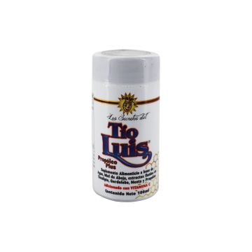 PROPOLEO PLUS CONCENTRADO TIO LUIS 100ML, ADICIONADO CON VITAMINA C . SUPLEMENTO ALIMENTICIO A BASE DE AGUA, MIEL DE ABEJA, EXTRACTOS FLUIDOS DE EUCALIPTO, GORDOLOBO, MENTA Y PROPOLÉO.