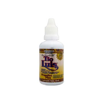 GOTERO TINTURA PROPOLEO 40ML TIO LUIS. A BASE DE MIEL DE ABEJA, MENTA, HIERBABUENA Y VITAMINA C.