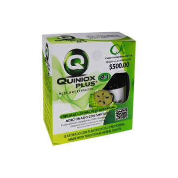 OFERTA QUINIOX 2 EN 1 FCO. C/60 GRAG.. Y EXT. DE GUANABANA 30ML