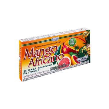 AMP. MANGO AFRICANO C/ CAFE VERDESOLUCIÓN INGERIBLE C/10 AMP. DE 10 ML C/U.  CON RAIZ DE NOPAL, RAIZ DE TORONJA, PIÑA Y VITAMINA C. ADICIONADO CON CAFÉ VERDE.