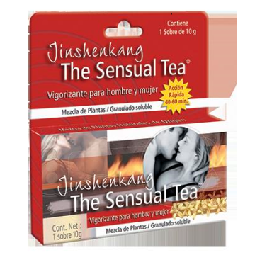 THE SENSUAL TEA JINSHENKANG C/1 SOBRE 10 GRS. vigorizante para hombre y mujer