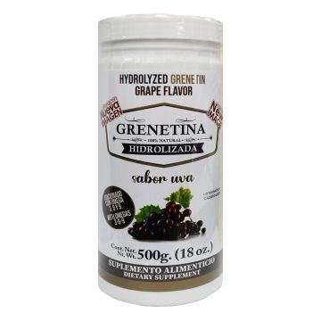GRENETINA HIDROLIZADA SABOR UVA 500 GRS.