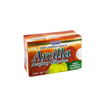 JABÓN DE ARCILLA AZUFRE Y GLICERINA 90 GR.