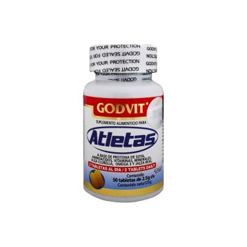 TBS. ATLETAS C/50 A base de proteina de soya,aminosacidos, vitaminas, minerales, alga, clorella, omega 3 y jalea real.