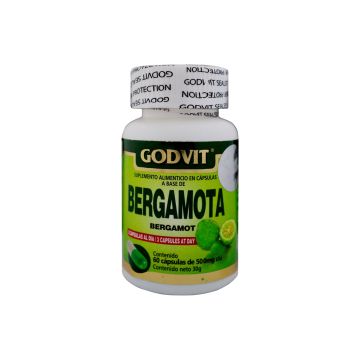 CAPS. BERGAMOTA C/60 DE 500 MG C/U. GODVIT.