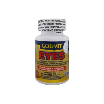 TBS. EYES C/60 A base de proteina de soya, vitaminas, minerales, aminoacidos, biotina, zeaxantina, licopeno, keratina y arandano rojo