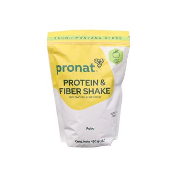 POLVO PROTEIN & FIBER SHAKE 450 GR SABOR MANZANA VERDE