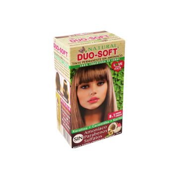 TINTE DUO SOFT AHORA SIN AMONIACO #8.1 RUBIO CENIZO 60GR.*