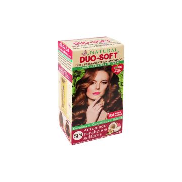 TINTE DUO SOFT AHORA SIN AMONIACO #R6 RUBIO OSCURO 60GR.*