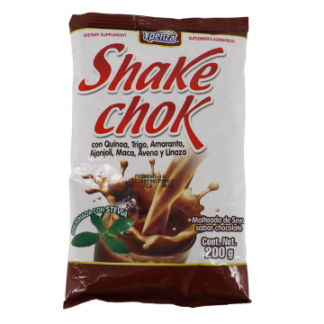 SHAKE CHOK SABOR CHOCOLATE BOLSA 200 GR.